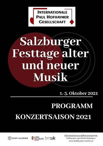 Programmheft der Salzburger Musikfesttage 2021 - PAus Hofhaymer Gesellschaft